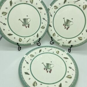 Zak Designs In The Garden Watering Can Melamine Dinner Plates 9.5"‎ Set Of 3